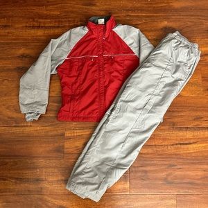 Nike tracksuit gray and red size xs